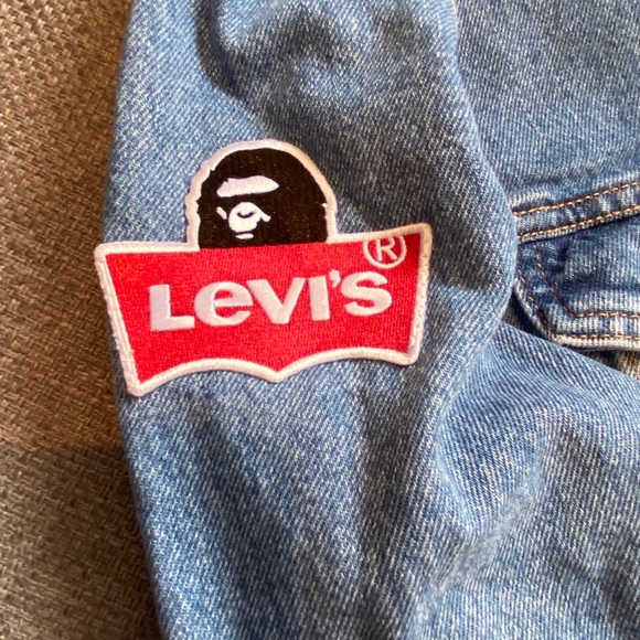 Bape x Levis Half Camo Trucker Jacket - Picture 3 of 5